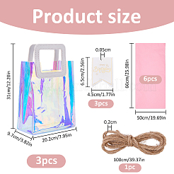 3 bolsa de plástico PVC holográfica rectangular para embalaje.&nbsp;ABAG-FH0001-21