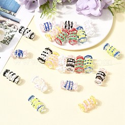 28 pièces 7 couleurs perles d'émail acrylique transparent&nbsp;OACR-CJ0002-85