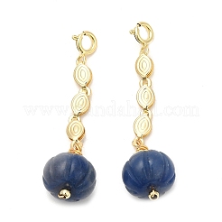 Decorazione pendente zucca in avventurina blu naturale tinta e riscaldata&nbsp;G-K341-13G