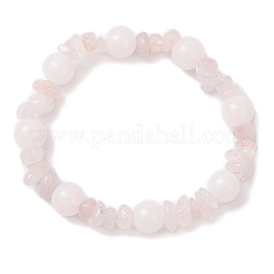 Braccialetti elasticizzati rotondi con perline di vetro effetto giada&nbsp;BJEW-JB12158-01