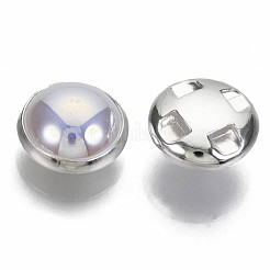 ABS-Kunststoffimitation Perle Nähen Knöpfe&nbsp;BUTT-S005-10mm-01S