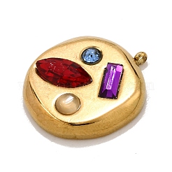 Colgantes de rhinestone de acero inoxidable 304&nbsp;RB-CBA9060-04G