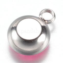 Breloques en strass de verre en acier inoxydable 304&nbsp;STAS-G082-11