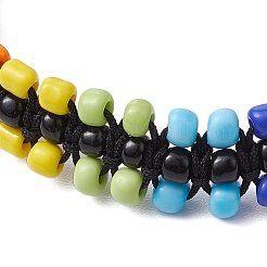 Braccialetti di perline intrecciate con semi di vetro&nbsp;BJEW-JB11064