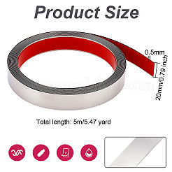 201 Edelstahl selbstklebende flexible Zierleiste&nbsp;FIND-WH0139-141B-02