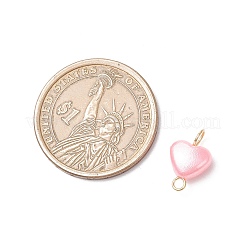 14 pz 14 stili ciondoli a forma di cuore in acrilico con perle finte&nbsp;PALLOY-JF03916