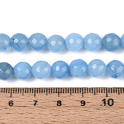 Gefärbt natürlichen weißen Jade Perlen Stränge&nbsp;LS-G-T139-8mm-60-15