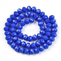 Fili di vetro in giada imitazione di colore solido opaco&nbsp;LS-EGLA-A044-P3mm-D32