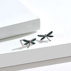 925 orecchini a bottone in argento sterling rodiato&nbsp;EJEW-BB70397