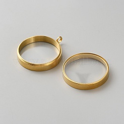 Colgantes de medallón de acero inoxidable 304&nbsp;STAS-WH0033-77B-G