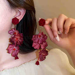 Ohrstecker aus Stoff mit Blumen-Motiv&nbsp;FS-WG9CF75-01