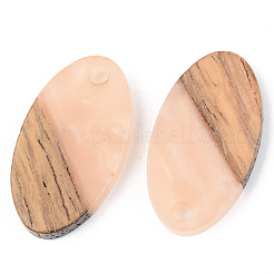 Pendentifs en résine opaque et bois de noyer&nbsp;RESI-S389-041A-C02