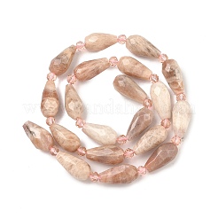 Natürliche sunstone Perlen Stränge&nbsp;G-G453-F01-8x16mm