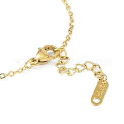 Placcatura ionica (ip) 304 acciaio inossidabile pendenti a forma di cuore bracciali per le donne&nbsp;BJEW-K254-13G