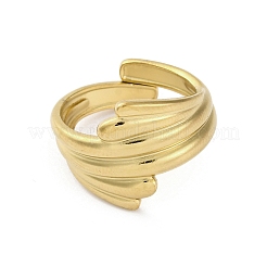Offene Manschettenringe aus 304 Edelstahl für Damen&nbsp;LS-RJEW-K258-10G