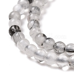 Naturale nero rutilato perle di quarzo fili&nbsp;G-C009-C01