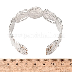 Brazaletes abiertos de acero inoxidable 304 con forma de rosa hueca para mujer.&nbsp;SA-CBABC9E-01P