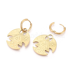 Orecchini a cerchio in acciaio inossidabile 304&nbsp;EJEW-N064-01G