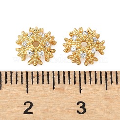 Capuchons de perles en zircone cubique transparent micro pave en laiton&nbsp;KK-V015-32G