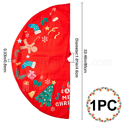 Jupe de sapin de noël en polyester&nbsp;DIY-WH0321-40B