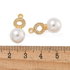 Ottone micro spianare pendenti zirconi&nbsp;KK-U036-16G
