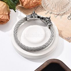 Offene Armreifen aus 304er Edelstahl für Männer&nbsp;BJEW-U001-07L-AS