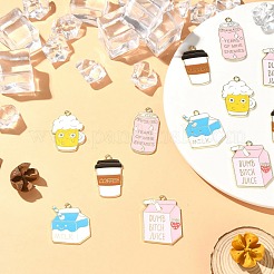 Colgantes de esmalte de aleación 20pcs 5 estilos&nbsp;ENAM-CJ0005-04