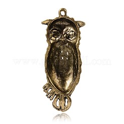 Il bronzo antico ha placcato rhinestone della lega grandi ciondoli&nbsp;PALLOY-N0129-20-NF