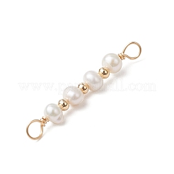 Natürliche Süßwasserzuchtperlen Kartoffelperlen Verbinder Charms&nbsp;PALLOY-JF03702