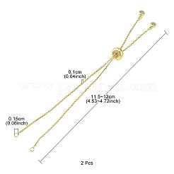 Gestellplattierung Messingkastenkette Schieberarmbänder&nbsp;MAK-YW0001-04G