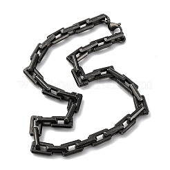 Collares de cadena de cable rectangular de acero inoxidable 304 de 10 mm&nbsp;NJEW-C099-02B
