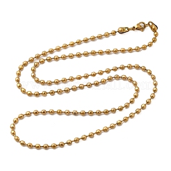 Collares de cadena de bolas de acero inoxidable 304 de 3 mm para mujer&nbsp;NJEW-B134-09A-G