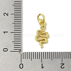 Pendentifs en laiton plaqué or véritable 18k avec pavé de zircone cubique&nbsp;KK-M283-03A-G