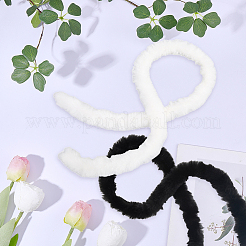 2 rouleau de tissu chenille en fausse fourrure 2 couleurs pour décoration d'arbre de Noël ou fabrication de couronnes&nbsp;FIND-CY0002-10A