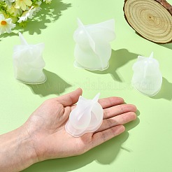 4 moule en silicone pour bougies 3D en forme de lapin&nbsp;ST-CJ0043-047