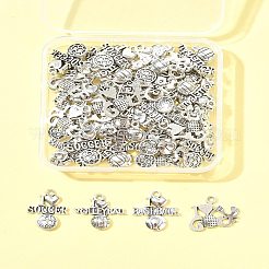 60 stücke 4 stile tibetische stil anhänger aus zinklegierung&nbsp;TIBEP-FS0001-35
