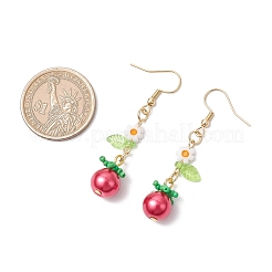 Tomaten-Ohrhänger aus 304er Edelstahl&nbsp;EJEW-MZ00464-01