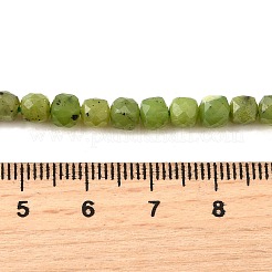 Natürliche kanadische Jade Perlen Stränge&nbsp;G-G259-C03-4x4mm