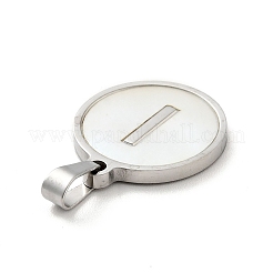 Acciaio inossidabile 304 con pendenti in conchiglia bianca&nbsp;STAS-G268-01I-P