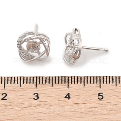 925 risultati di montature per orecchini in argento sterling con micro pavè di zirconi cubici&nbsp;STER-B003-28P
