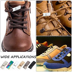 6 Paar 6 Farben Zinklegierung Ein-Klick-Hakenschnalle für Canvas-Sportschuhe&nbsp;FIND-GF0004-54