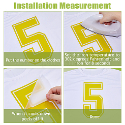33 Stück 20 Stile Nummern-Aufbügelbilder Applikation Heißfolien-Vinyl-Thermotransfer-Aufkleber für Kleidung Stoffdekoration Abzeichen&nbsp;DIY-FH0009-87