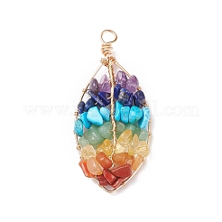 3 pièces 3 couleurs chakra pierre précieuse naturelle puce gros pendentifs&nbsp;PALLOY-JF01662