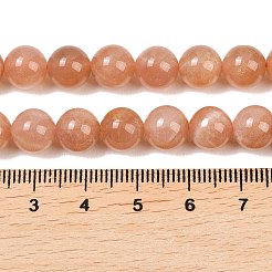 Natürliche sunstone Perlen Stränge&nbsp;G-G342-A03-9mm