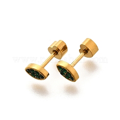 Ohrstecker aus Ionenplattierung (IP) 304 Edelstahl&nbsp;EJEW-A118-13G-01