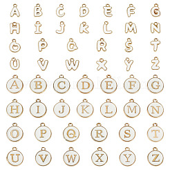 2 sac de 2 styles de breloques en émail avec lettres initiales de l'alphabet A à Z&nbsp;ENAM-TA0003-68