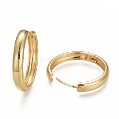 Laiton Huggie boucles d'oreilles&nbsp;LS-EJEW-F260-01A-G