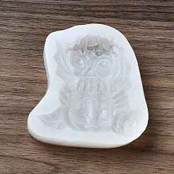 DIY Mini Halloween Totenkopf & Kürbis Lebensmittelqualität Silikon Statue Formen&nbsp;LS-DIY-G054-C03