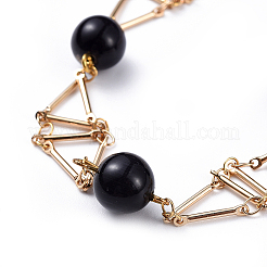 Messing Bar Gliederkette Armbänder&nbsp;BJEW-JB04504