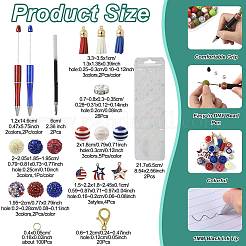 Kit fai da te per realizzare penne con perline per il giorno dell'indipendenza&nbsp;DIY-FS0009-50